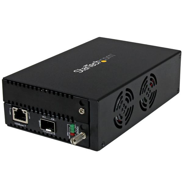 StarTech.com 10 Gigabit Ethernet Copper-to-Fiber Media Converter - Open SFP+ - Managed - 10G Ethernet Media Converter (ET10GSFP) - Fibre media converter - 10GbE - 10GBase-LR, 10GBase-ER, 10GBase-SR, 10GBase-LW, 100Base-TX, 1000Base-T, 10GBase-EW, 10GBase-T, 10GBase-SW - RJ-45 / SFP+ - for P/N: SFP10GBBXDST, SFP10GBBXUST, SFP10GBLRMST, SFP10GBLRST, SFP10GBSRST, SFP10GBZRST