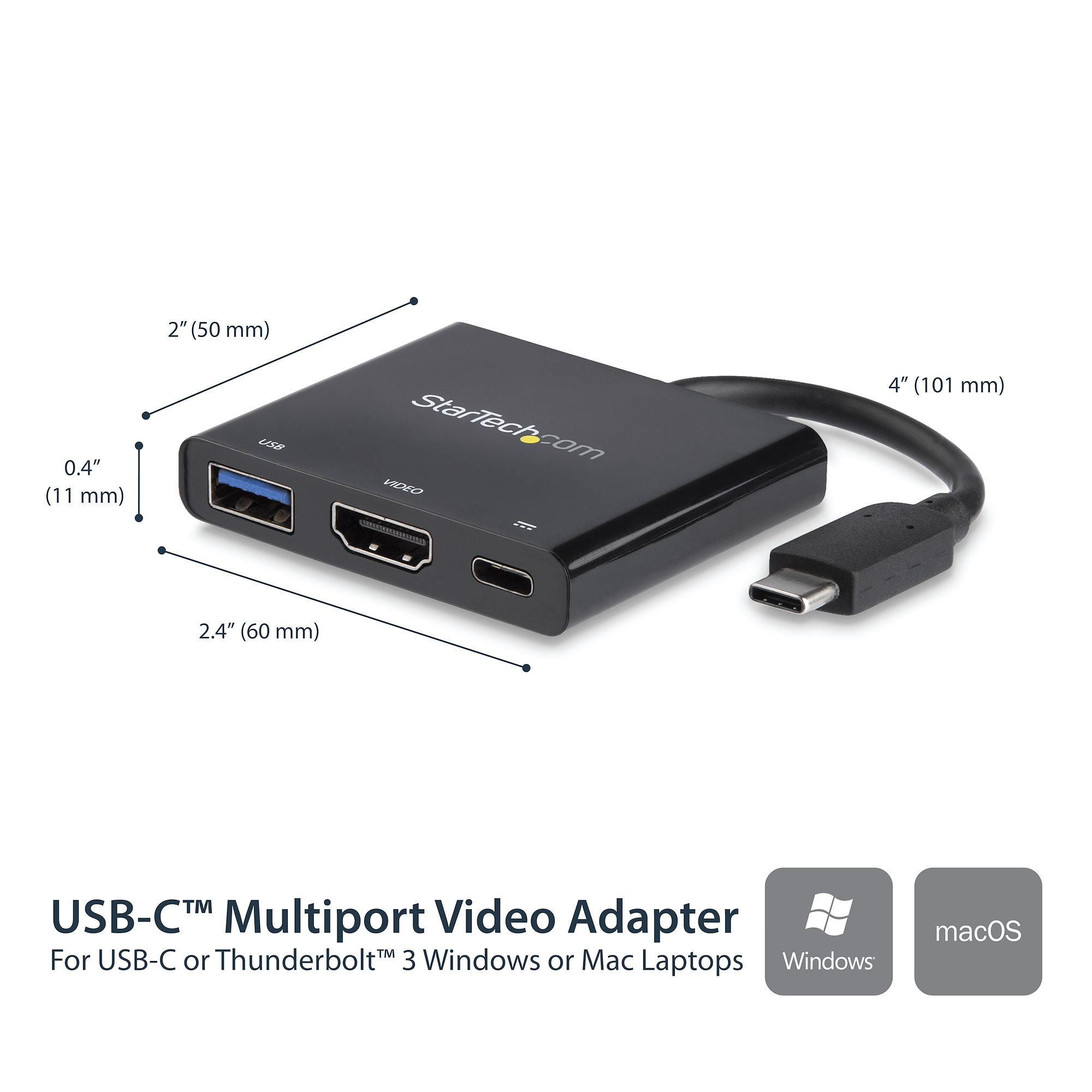 StarTech.com USB-C Multiport Adapter with HDMI - USB 3.0 Port – image 2