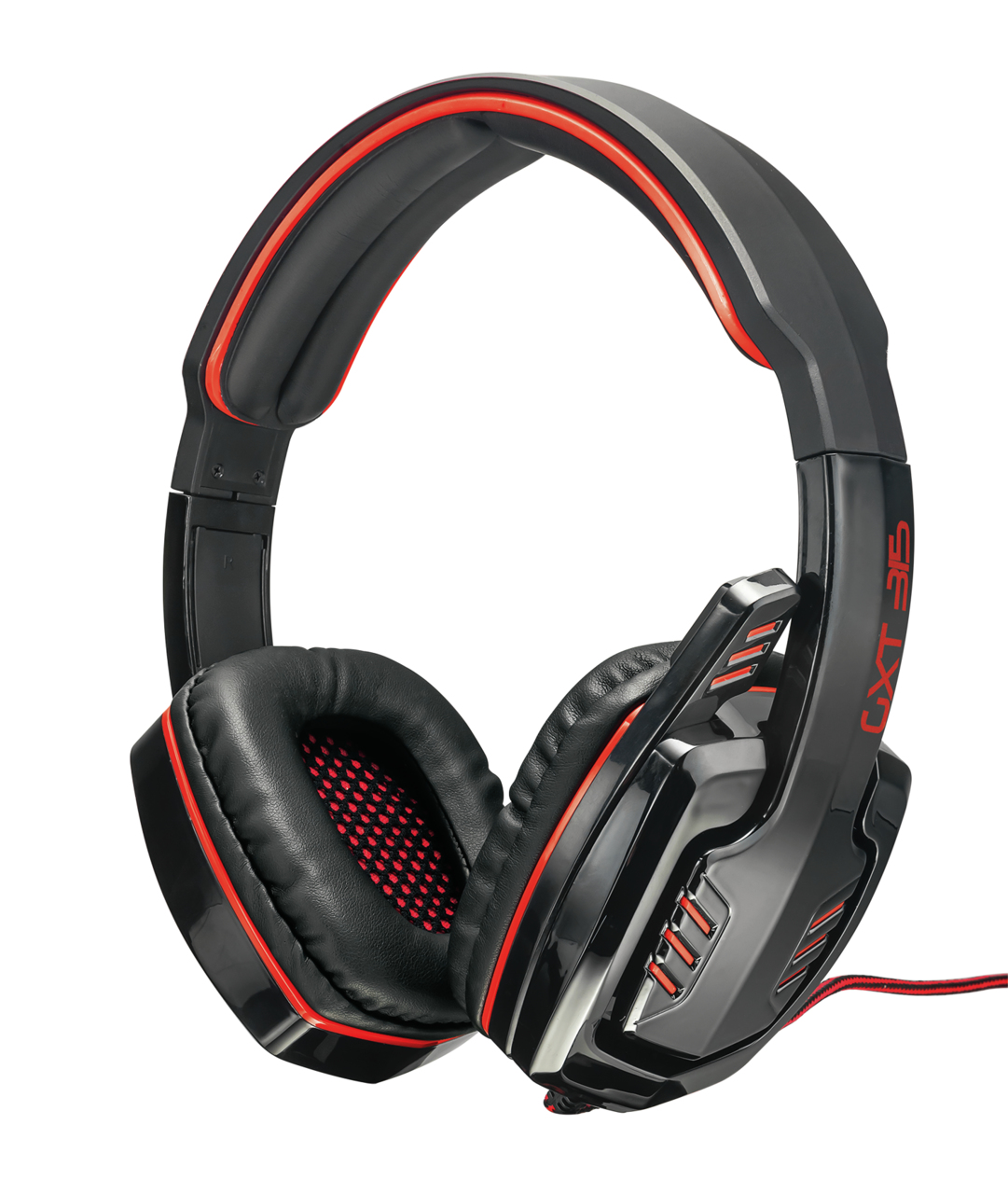 Trust 20174 headphones/headset Wired Head-band Music Black, Red