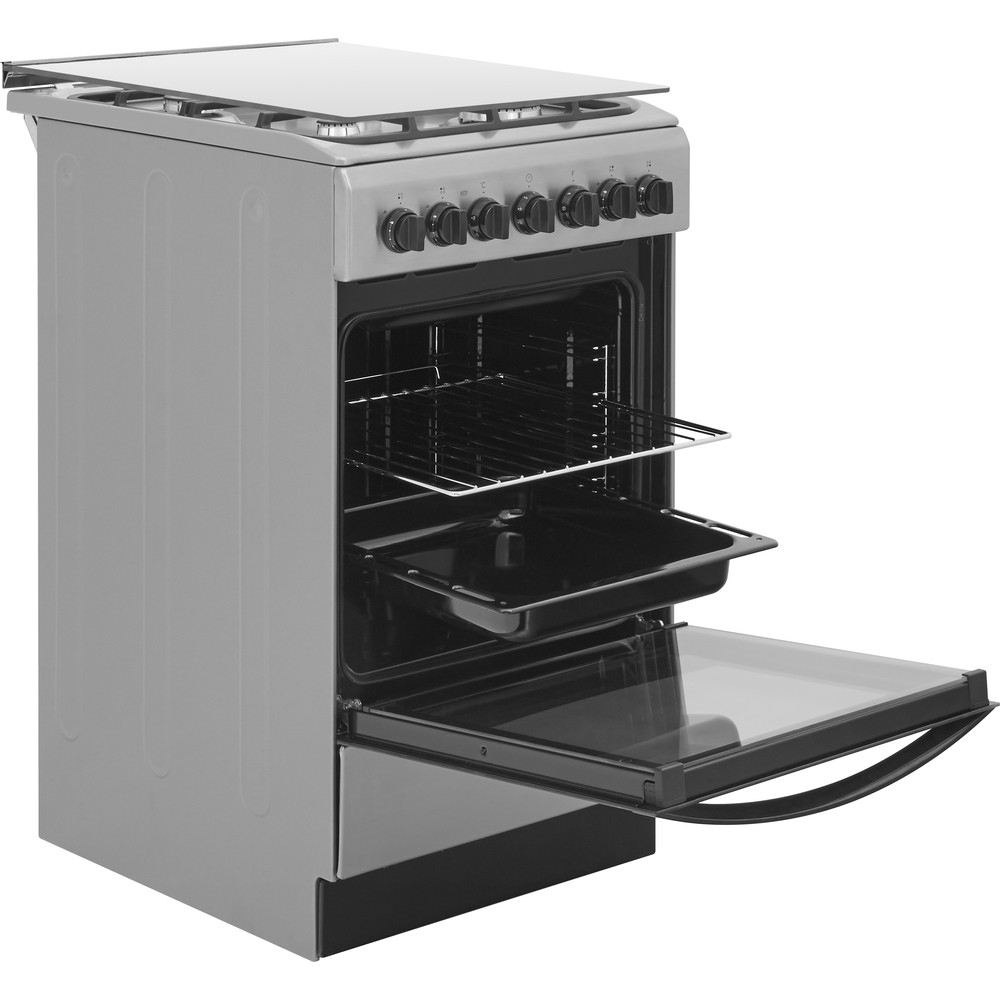 Indesit IS5G5PHX/PO cooker Freestanding cooker Gas Black, Stainless steel – image 3