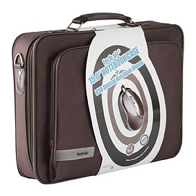 Techair 15.6'' brown bag and mouse