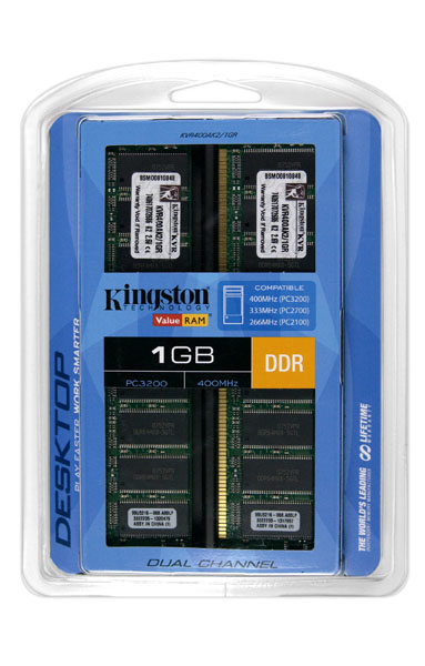 Kingston Technology 1GB, DDR SDRAM, 400MHz, ValueRAM, Memory Module – image 2