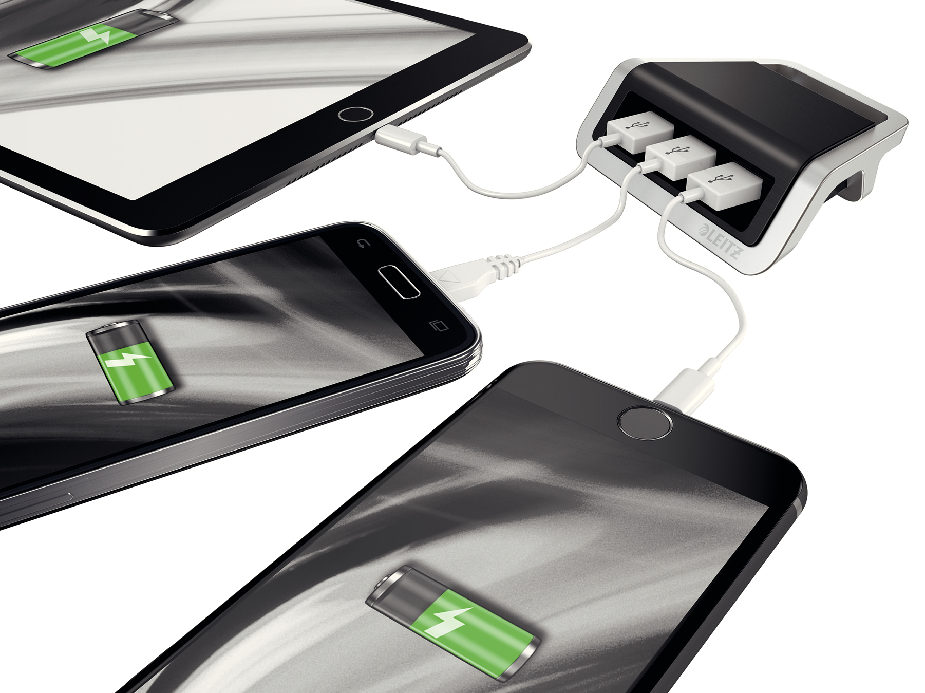 Leitz 62070094 mobile device charger Smartphone, Tablet Black, Grey USB Indoor – image 2