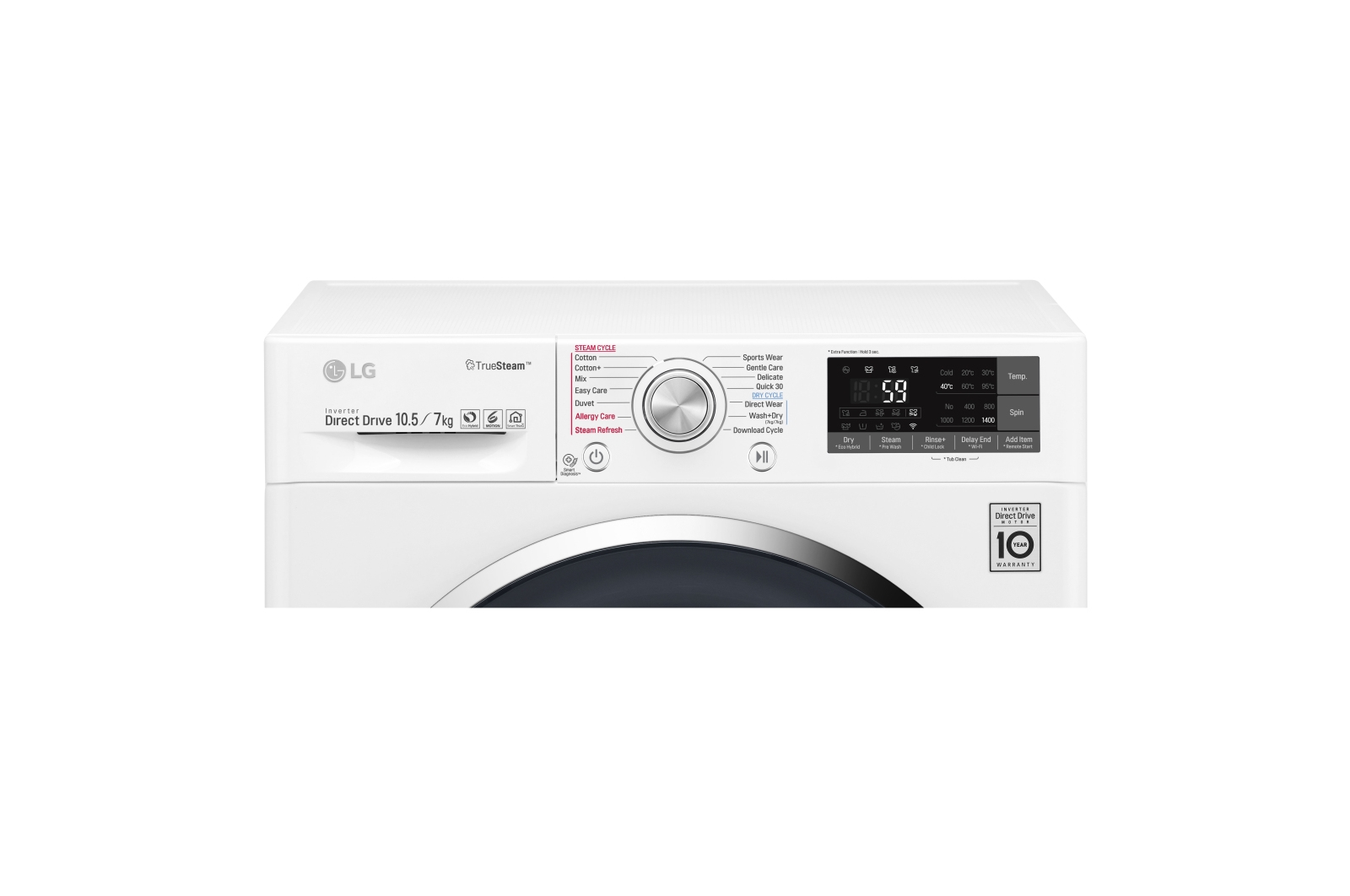 LG F4J8JH2WD washer dryer Freestanding Front-load Blue, White – image 7