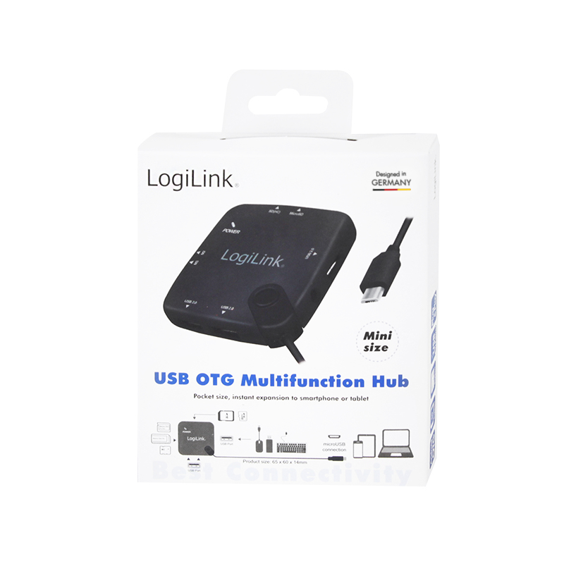 LogiLink UA0345 interface hub USB 2.0 Micro-B 480 Mbit/s Black – image 8