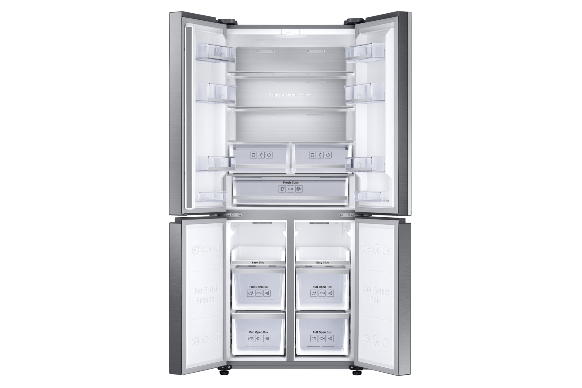 Samsung Series 8 RF50K5960S8/EU French Style Fridge Freezer with Cool Select+ - Inox – image 2