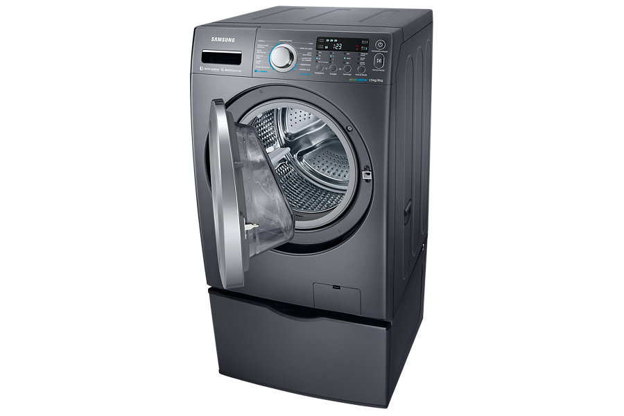 Samsung WD15F5K5ASG/AX washer dryer Freestanding Front-load Grey – image 5