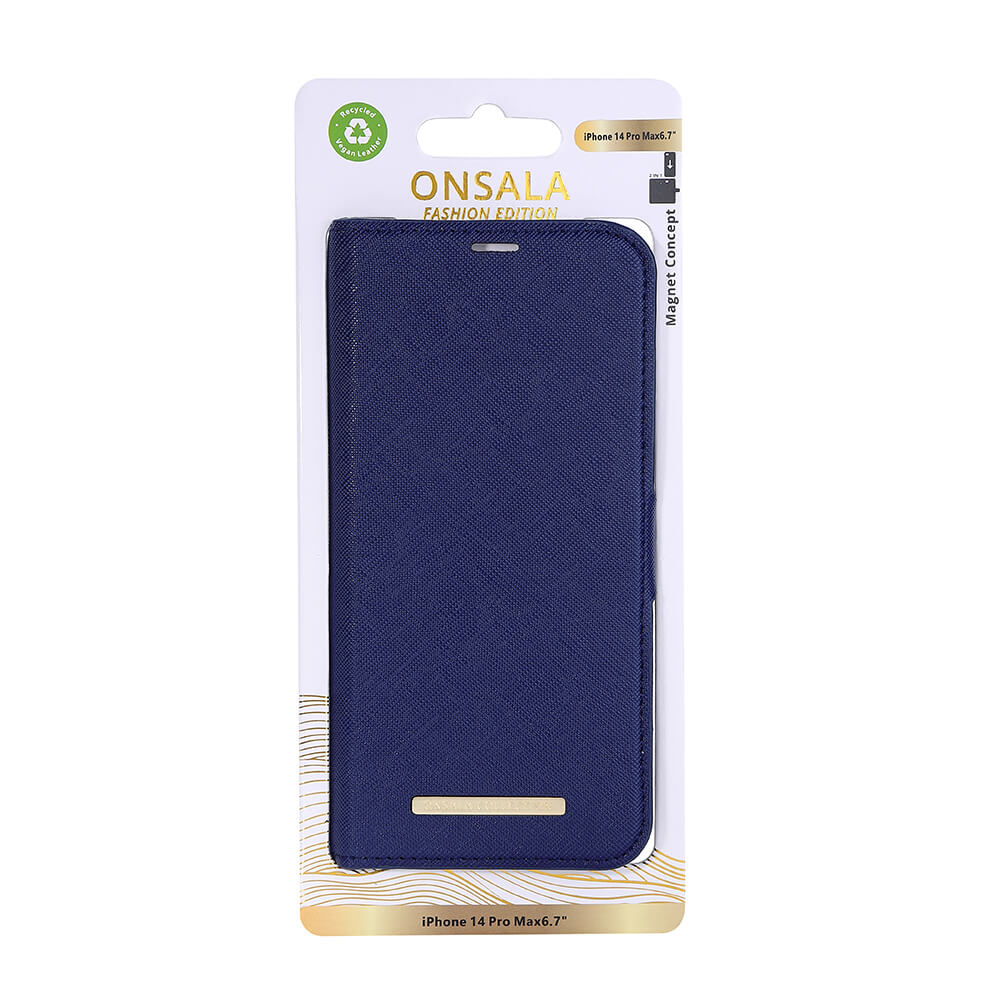 Onsala Wallet Case Eco Navy Blue iPhone 14 Pro Max – image 2