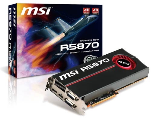 MSI R5870-PM2D1G graphics card AMD
