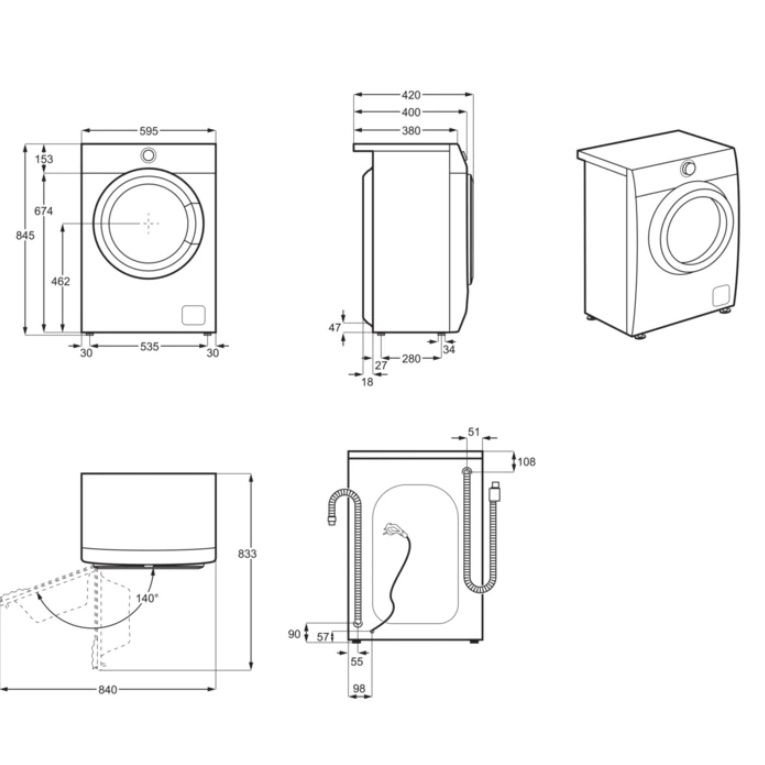 AEG L6SE62W washing machine Front-load – image 7