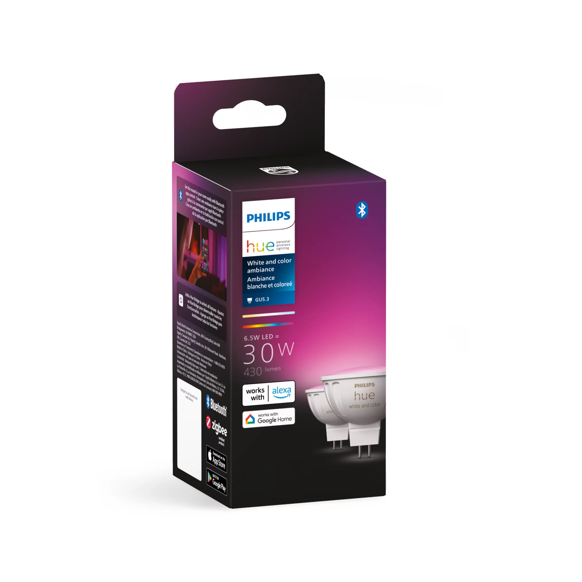 Philips by Signify Philips Hue White and colour ambience 046677581077 smart lighting Smart bulb Bluetooth/Zigbee – image 2
