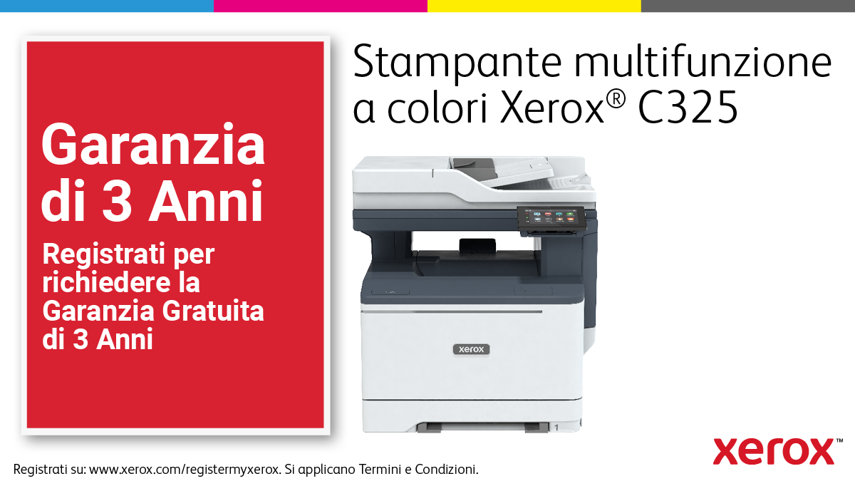 XEROX C325 A4 33PPM WIRELESS DUPLEX COPY/PRINT/SCAN/FAX PS3 PCL5E/6 2 TRAYS TOTAL 251 SHEETS - Miniatura 4