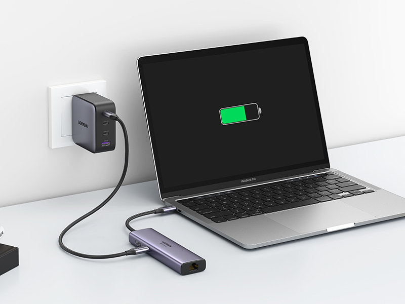 Ugreen 60515 USB-C Hub 2*USB3.0+HDMI+RJ45+SD&TF +PD port Converter – image 6