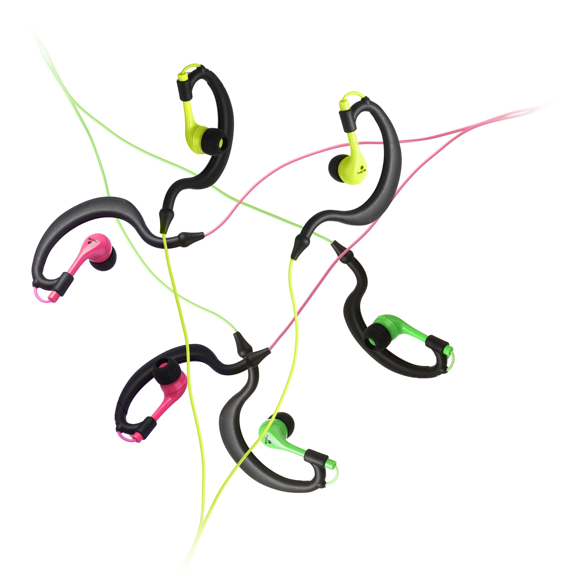 NGS Triton Headphones Wired Ear-hook Sports Black, Pink – image 8