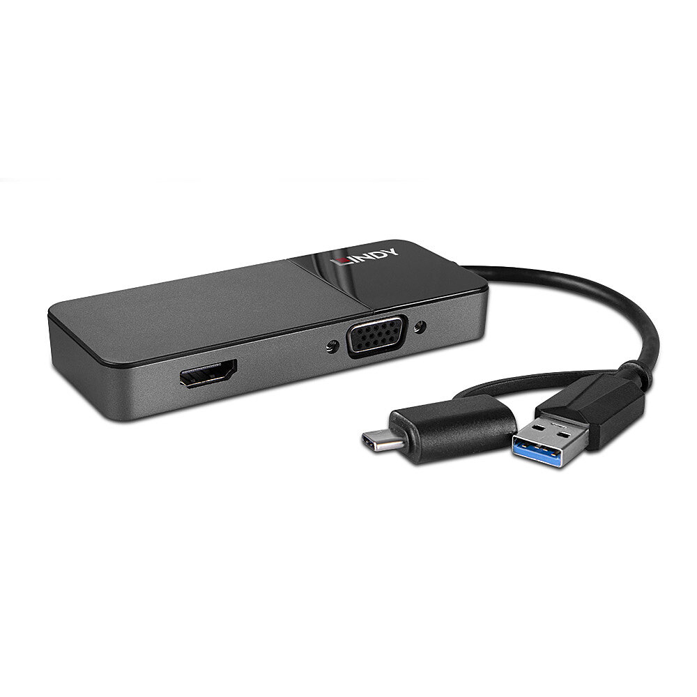 Lindy 43354 laptop dock/port replicator USB 3.2 Gen 1 (3.1 Gen 1) Type-A + Type-C Black – image 2