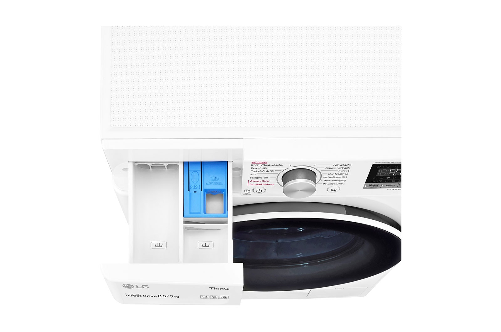 LG V5WD85slim washer dryer Freestanding Front-load Silver, White – image 6