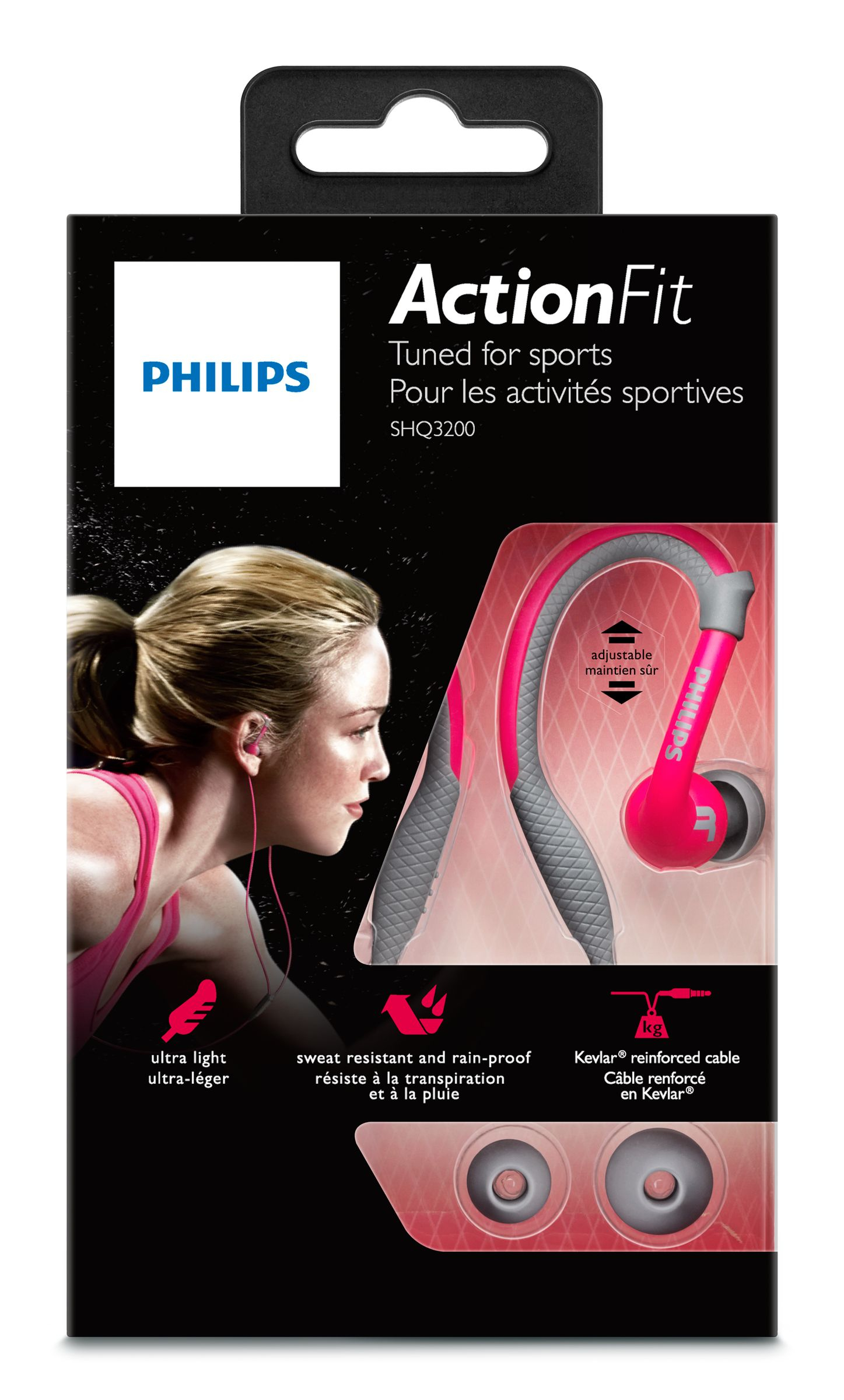 Philips ActionFit SHQ3200PK/28 headphones/headset Wired Ear-hook Sports Pink – image 2