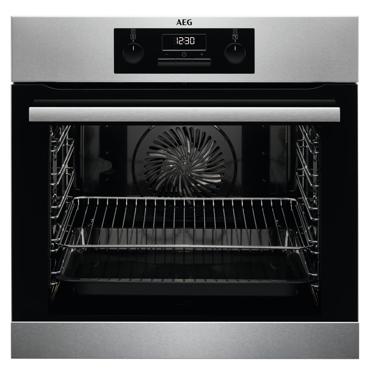 AEG BES331010M 71 L Black, Stainless steel