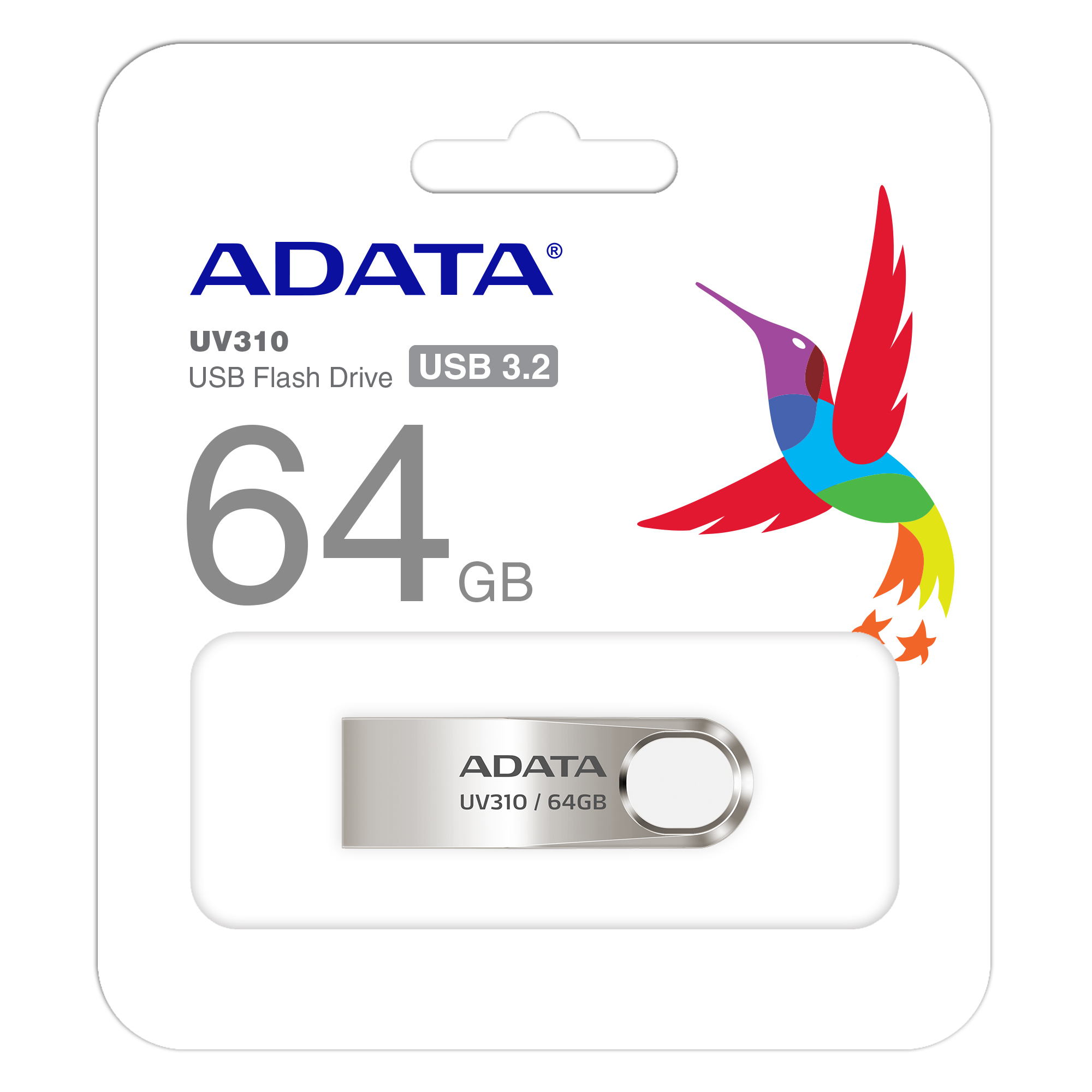 Memoria Usb Adata Uv210 64Gb Usb 2.0 Metálico - AUV210-64G-RGD