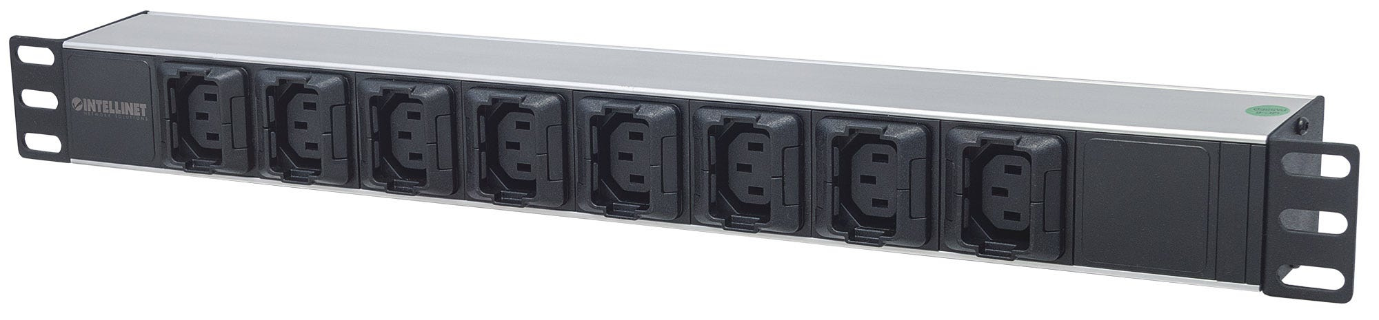 Intellinet 19" 1U Rackmount Anti-Shedding 8-Output C13 Power Distribution Unit (PDU) with Removable Power Cable and Rear C20 Input