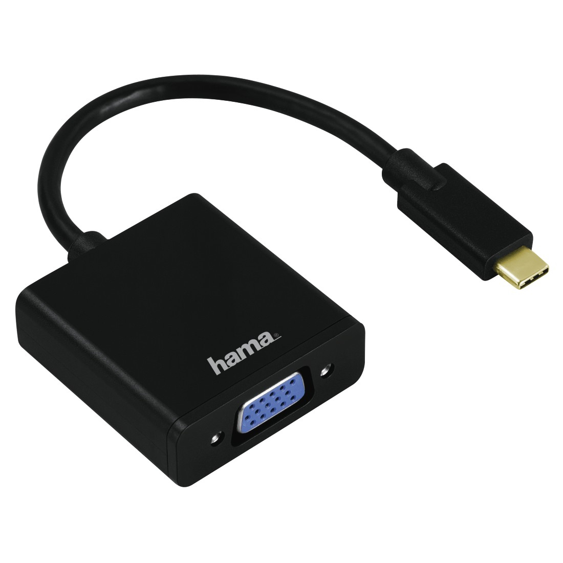 Hama USB-C/VGA USB-grafikadapter 1920 x 1080 pixlar Svart
