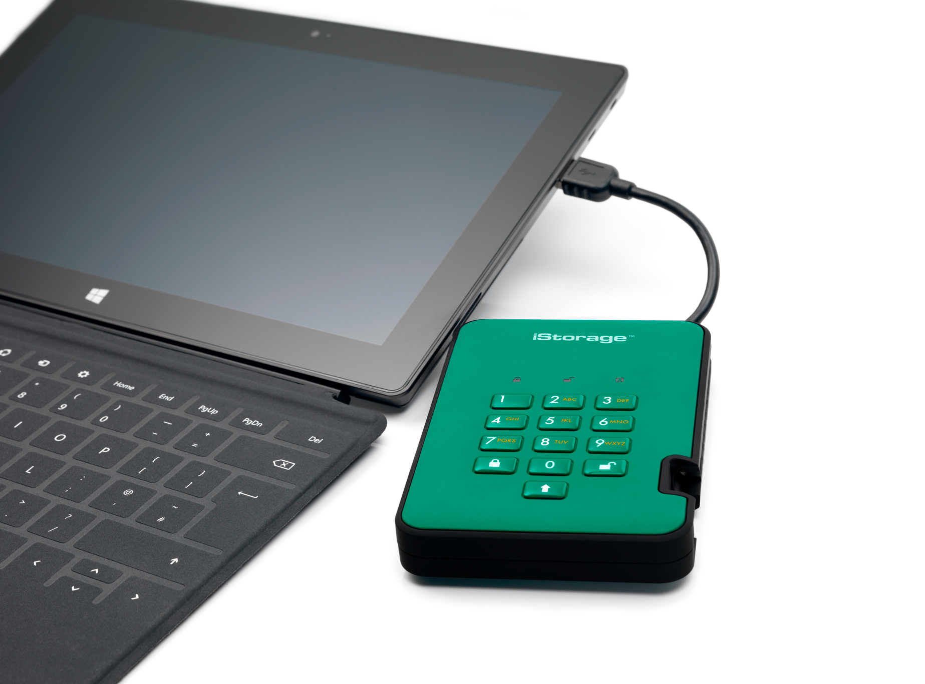 iStorage diskAshur² SSD 16TB Green | Secure Portable Solid State Drive |AES-XTS 256-bit Hardware Encryption | PIN protected | OS & Platform Independent | TAA Compliant |Brute force hack defence | Dust/Water Resistant image 8