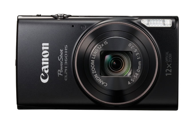 Canon PowerShot ELPH 360 HS - Digital camera - compact - 20.2 MP - 1080p / 29.97 fps - 12x optical zoom - Wi-Fi, NFC - black