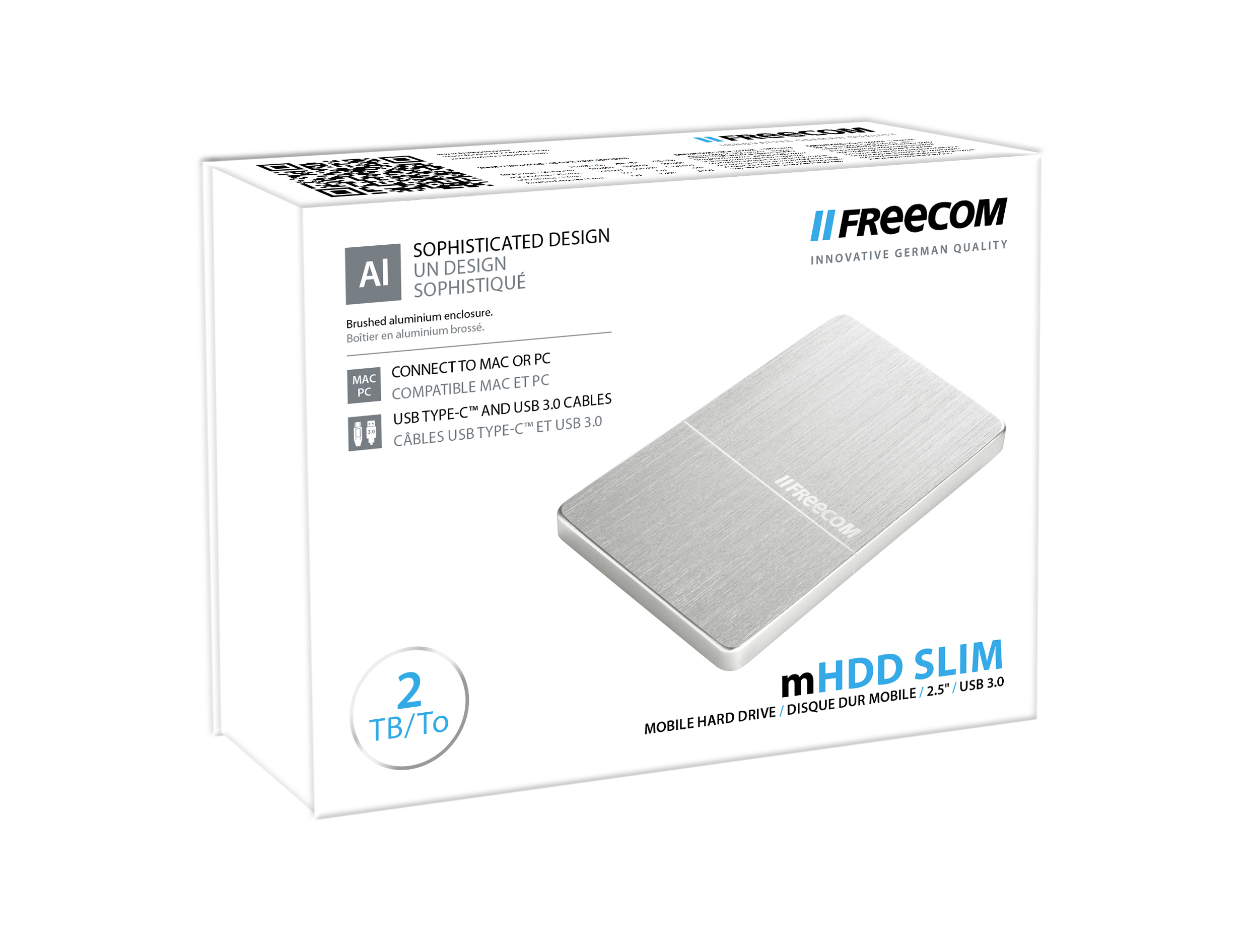 Freecom mHDD Slim external hard drive 2 TB 5400 RPM 2.5″ USB Type-C 3.2 Gen 1 (3.1 Gen 1) Silver image 9