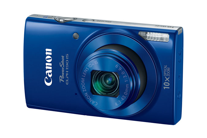 Canon PowerShot ELPH 190 IS - Digital camera - compact - 20.0 MP - 720p / 25 fps - 10x optical zoom - Wi-Fi, NFC - blue