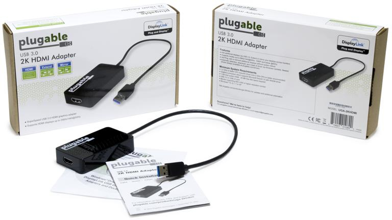Resim Plugable Technologies UGA-2KHDMI USB 3.0 - HDMI Adaptör, Siyah, 2560x1440