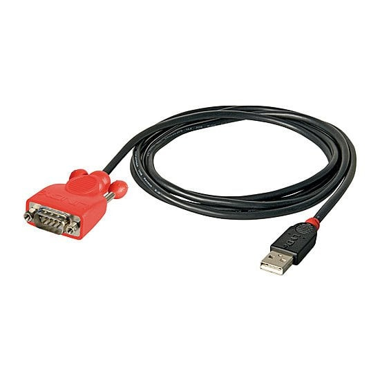 Lindy USB - Seri (RS-232) Adaptör Kablosu, Siyah, USB Tip-A - DB-9 Erkek