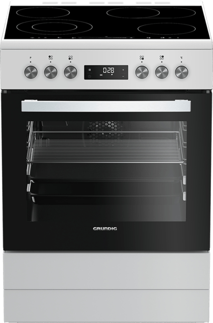 Grundig GFBM23420WC cooker Freestanding cooker Electric Ceramic hob White