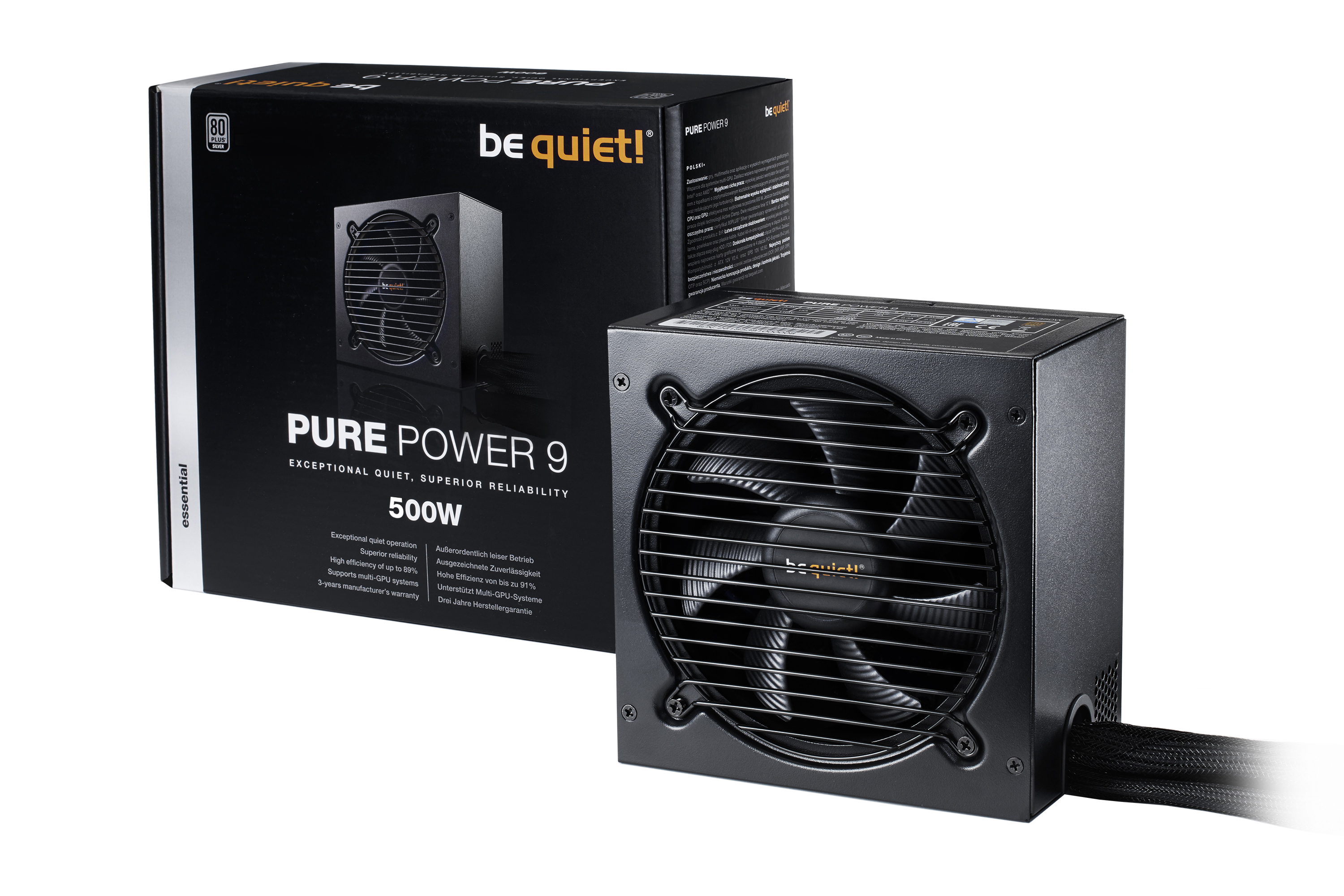 be quiet! BN263 power supply unit 500 W 20+4 pin ATX ATX Black image 3
