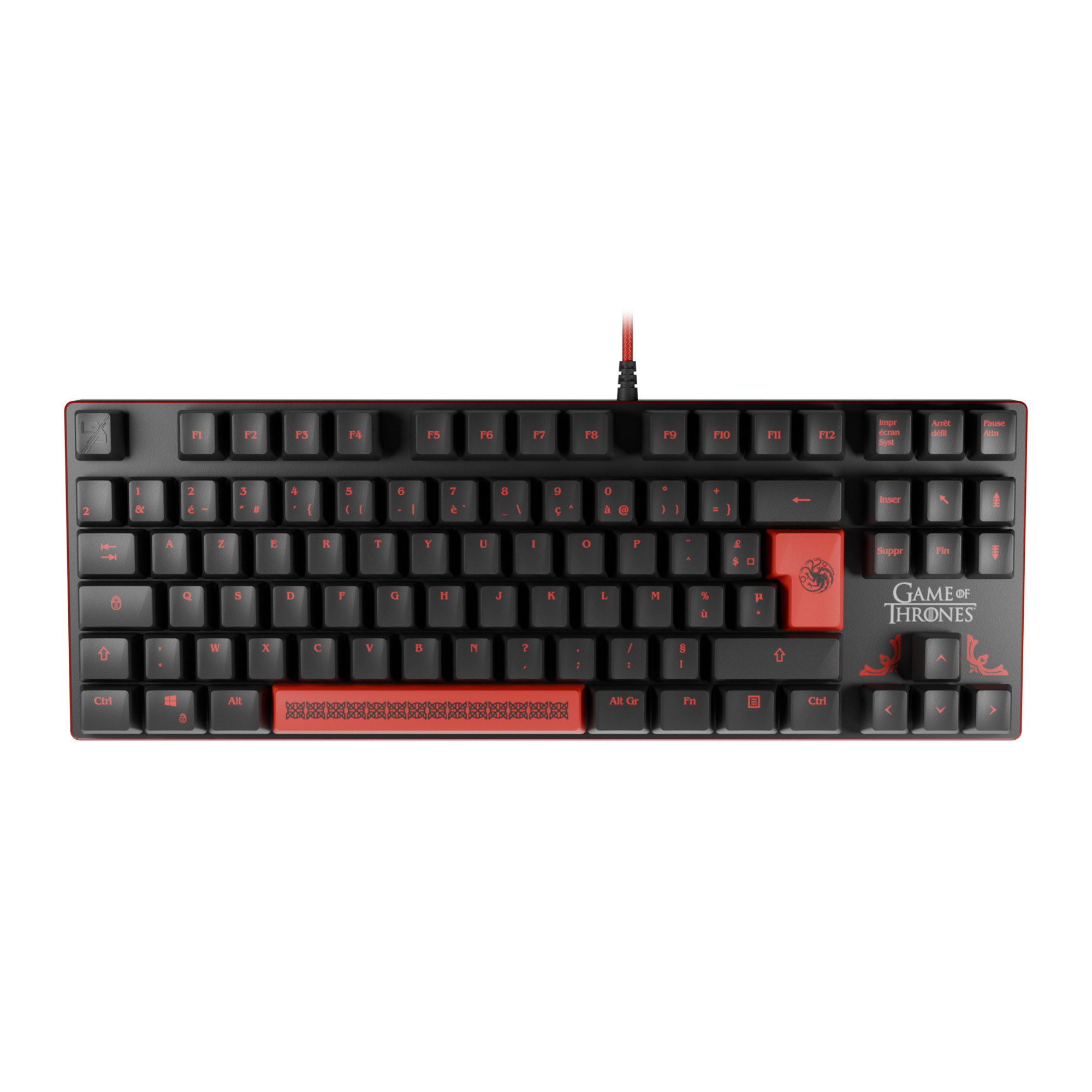 Lexip TSXLXKB0004 keyboard Gaming USB AZERTY French Black, Red
