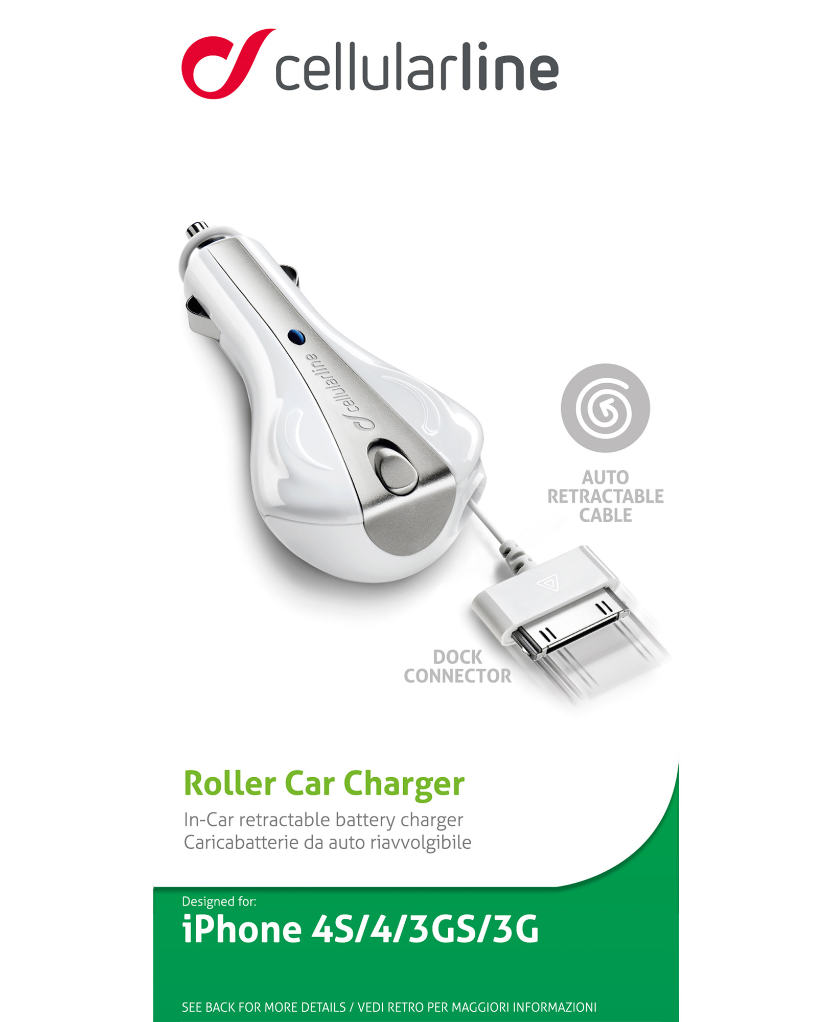 Cellularline Roller MP3, MP4, Smartphone White Cigar lighter Auto – image 3