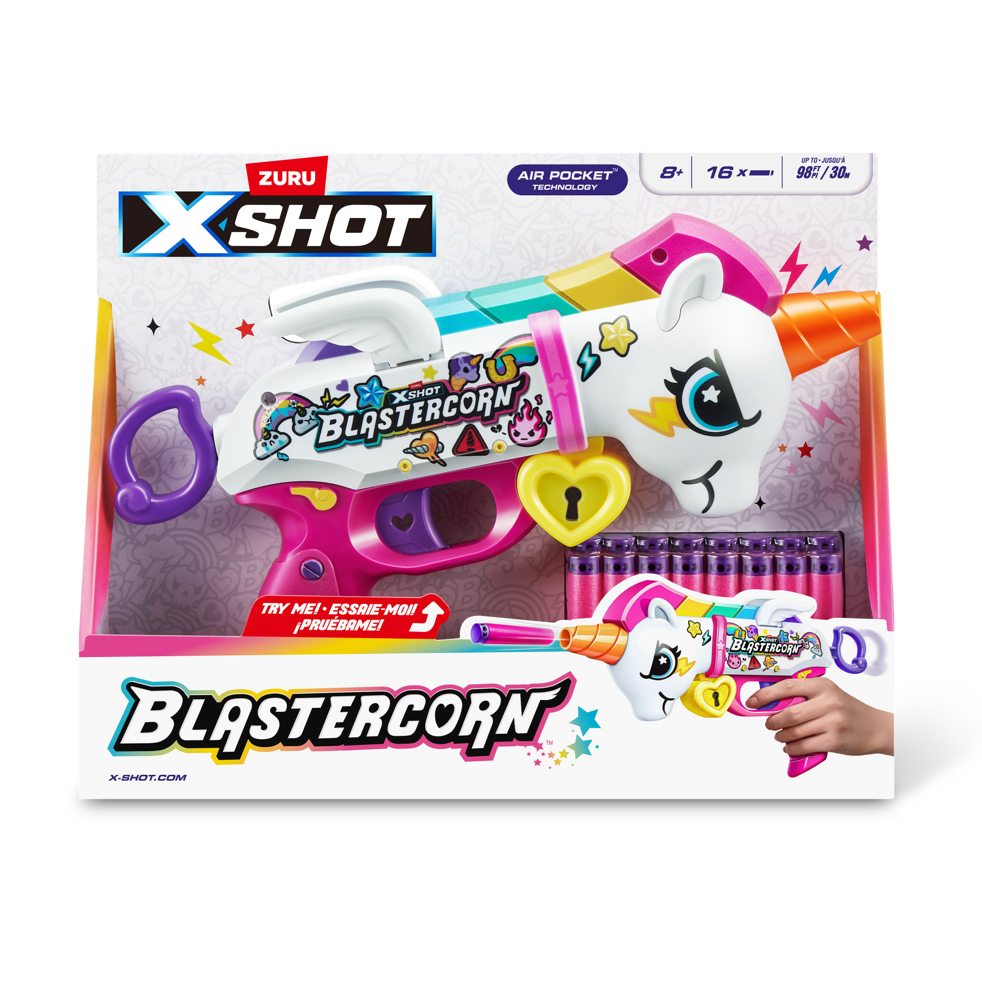 صورة ZURU XSHOT Blastercorn لعبة مسدس (16 دارت)