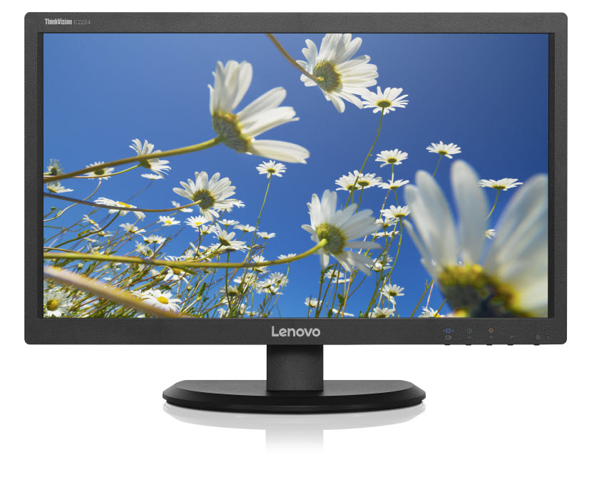 Lenovo ThinkVision E2224 computer monitor 54.6 cm (21.5″) 1920 x 1080 pixels Full HD LED Black image 1