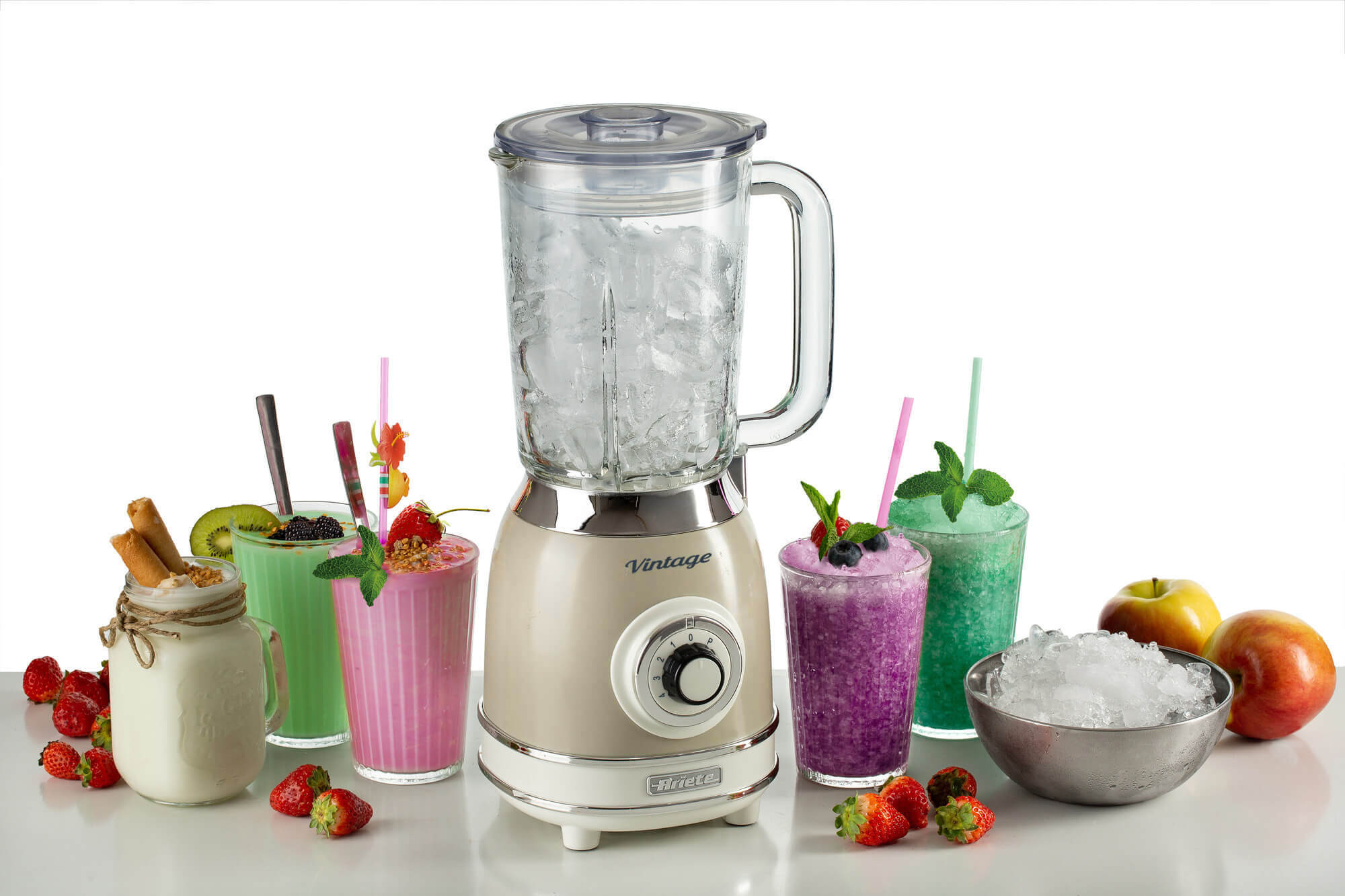 Ariete 583, Vintage Blender with 1.5 Liter glass cup, 4 Stainless Steel Blades, 4 Speeds + Pulse, 1000 Watt, Beige – image 7