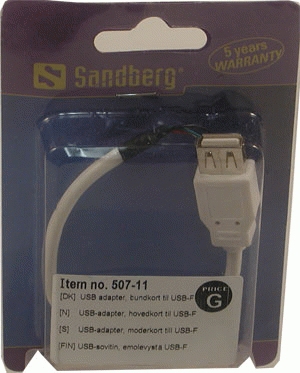 Sandberg Adaptor, motherboard -> USB2-F – image 2