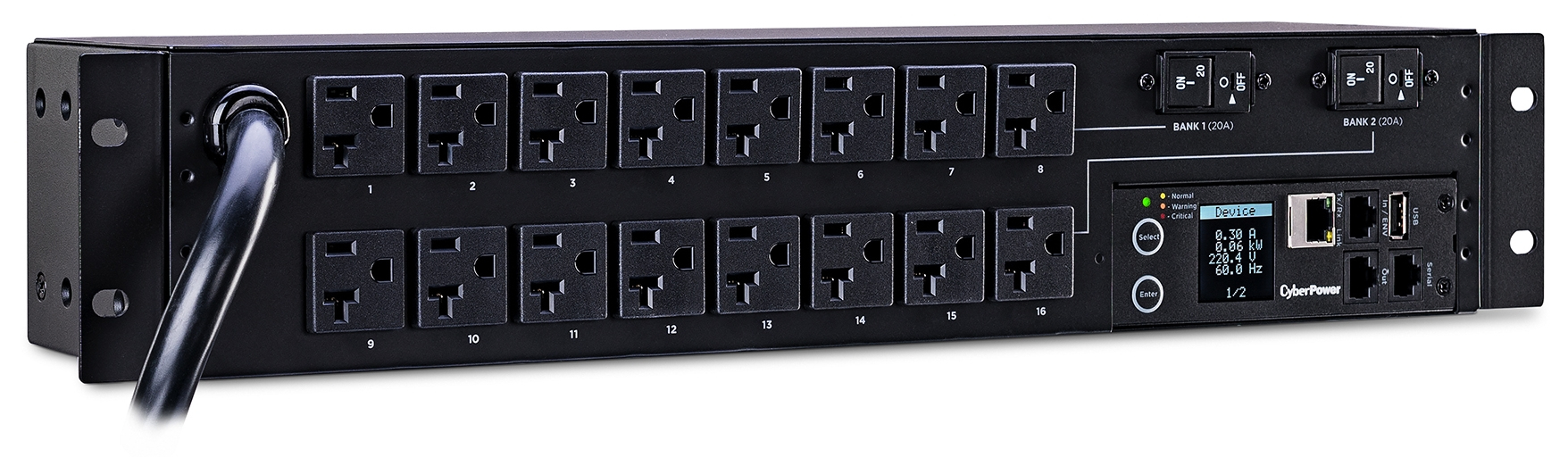 CyberPower PDU31003 power distribution unit (PDU) 16 AC outlet(s) 2U Black – image 3
