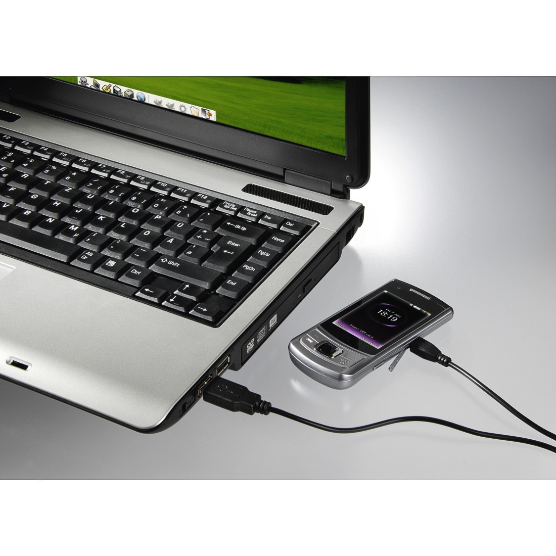 Resim Hama 1.4m USB 2.0-A - USB 2.0 Micro-B Kablo, Siyah