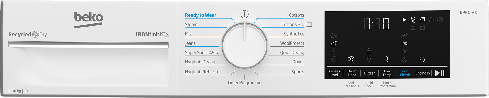 Beko B5T41024IW 10kg Heat Pump Tumble Dryer with IronFinishTM – image 6