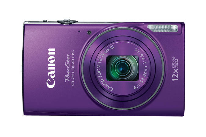 Canon PowerShot ELPH 360 HS - Digital camera - compact - 20.2 MP - 1080p / 29.97 fps - 12x optical zoom - Wi-Fi, NFC - purple