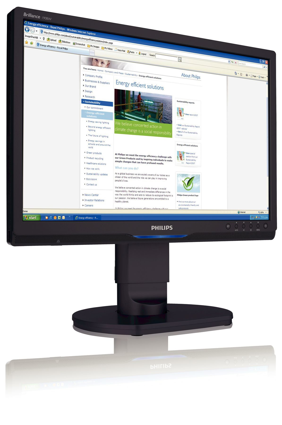 Philips Brilliance LCD widescreen monitor 190BW9CB/75