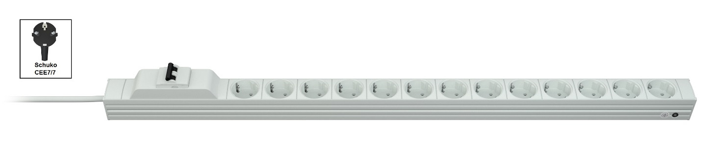 Vertiv Knürr 03.308.013.1 toitejaotuskomponent (PDU) 13 vahelduvvoolu kontakt 1U Hall
