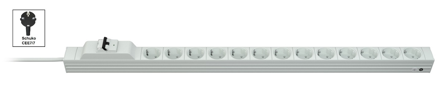 Vertiv Knürr 03.310.013.1 toitejaotuskomponent (PDU) 13 vahelduvvoolu kontakt 1U Hall