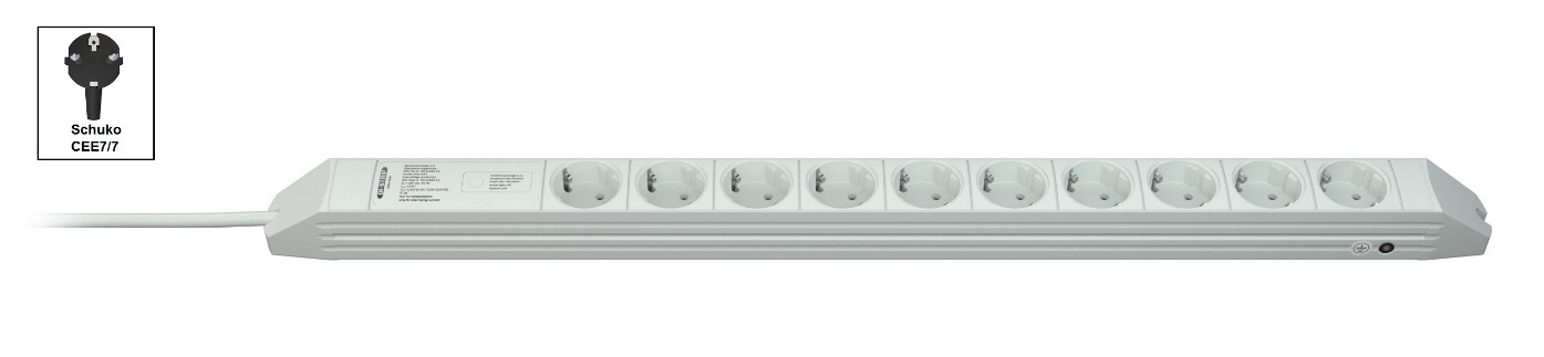 Vertiv Knürr 03.316.110.1 toitejaotuskomponent (PDU) 10 vahelduvvoolu kontakt 1U Hall
