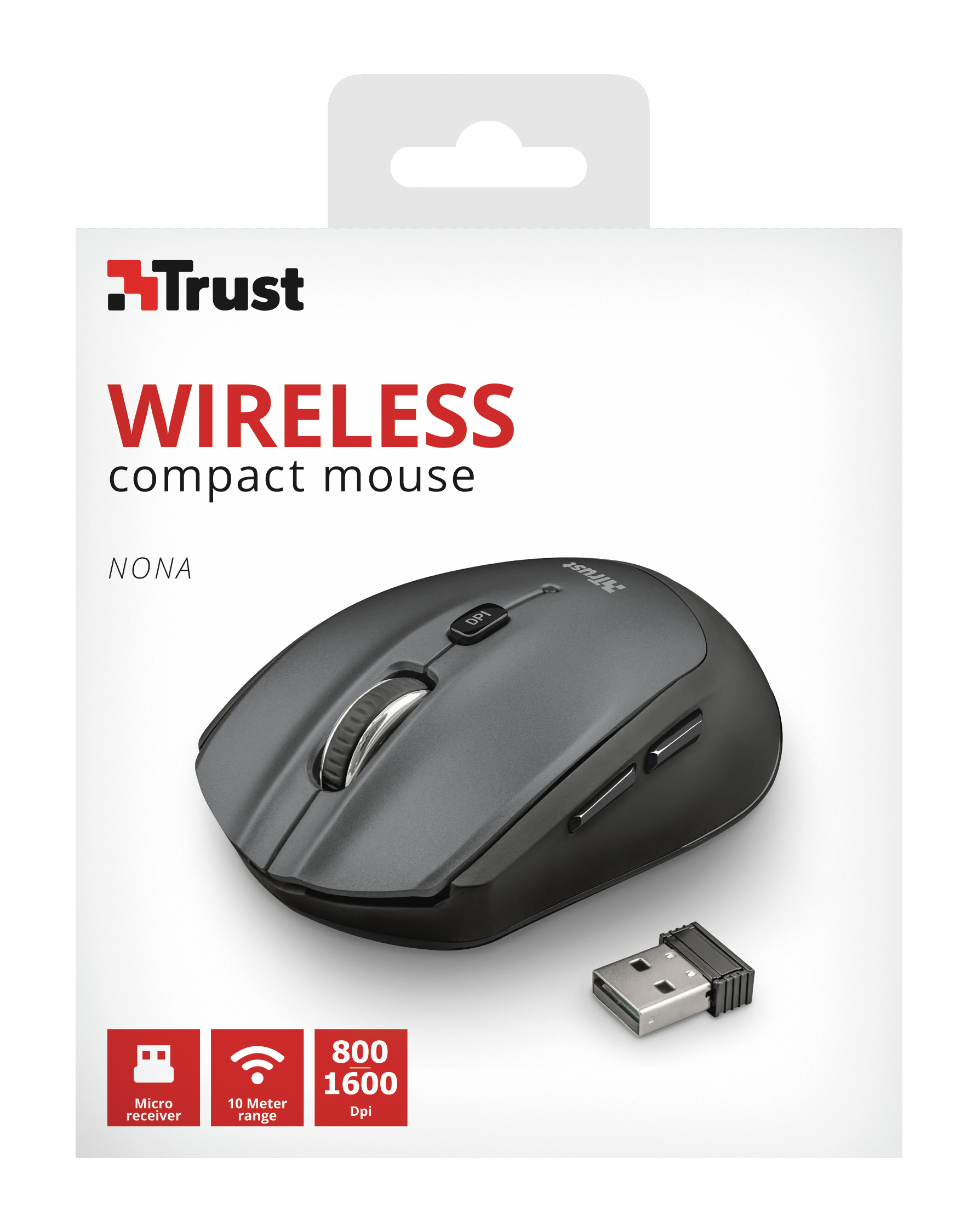 Trust Nona mouse Office Ambidextrous RF Wireless Optical 1600 DPI – image 6
