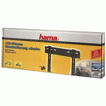 Hama "Basic" Wall Bracket for Plasma/LCD, fixed, VESA 400x200, black – image 2