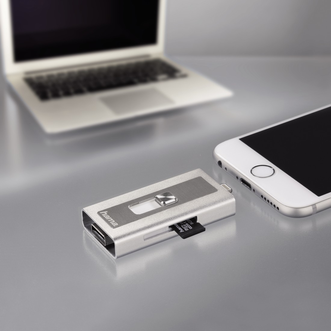 Hama MoveData card reader USB 2.0/Lightning Silver – image 8
